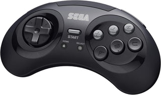 Retro-Bit Sega Genesis 2.4 Ghz Wireless Controller for Sega Genesis Original/Mini, Switch, PC, Mac - Includes Controller, 2 Receivers & Storage Case (Black)