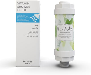 Be-Vita Korean Vitamin Shower Filter - Anti Hair Loss - Prevents Dry Skin - Chlorine Removal - Rust Removal - Relaxing Aromatherapy - Non-Toxic (Baby Powder)