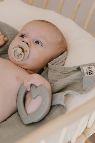 Bibs Pacifier Size 1 - Baby 0-6M (2pcs) - Ivory/Blush