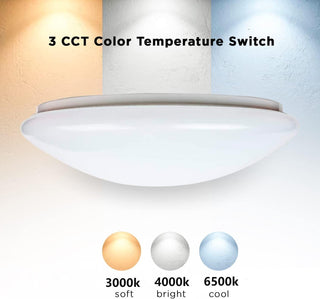 HUA QIANG WANG 3-Color Round LED Ceiling Light Fixture Modern Simple Ultra-thin White Flush Mount Ceiling Lamp for Bedroom Living Room Dining Room Kitchen Island Hallway(40cm)