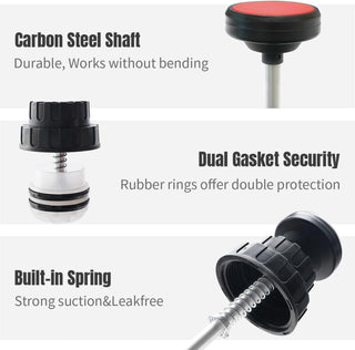Thorstone Automotive Fluid Extractor Pump, Oil Change Syringe with Hose, Manual Fuel Suction & Filler, Fluid Oil Change Evacuator (7 Oz./0.21 Qt./200 CC)