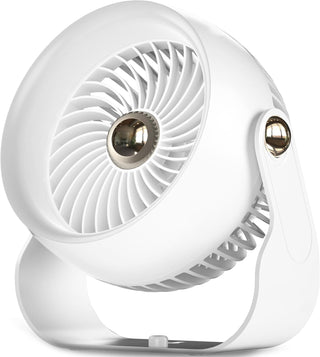 Anspect Desk Fan, 6 Inch Quiet Air Circulator Fan, 4 Speeds with Strong Airflow, 360° Rotate Portable Fan For Bedroom Home Office Desktop Travel (Dark Black)