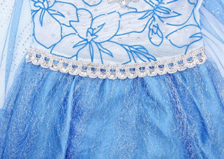 WonderBabe Girls Snow Queen Costume Kids Princess Coronation Dress Up Halloween Birthday Party Cosplay Outfit with Accessory Set 1-12 Years