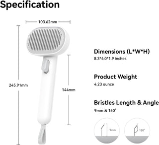 aumuca Cat Brush for Shedding and Grooming, Self Cleaning Slicker Brush for Short or Long Haired Cats, Pet Dog Hair Brush for Puppy Kitten Massage Removes Loose Undercoat, Mats, Tangled Hair, Shed Fur