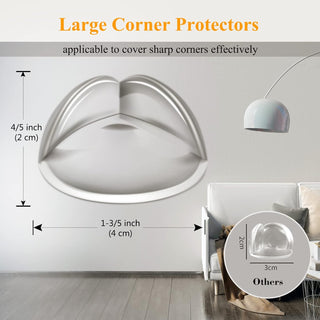 Gudui ‎SHOWAY Corner Guards (12 Pack) Clear Protectors | High Resistant Adhesive Gel Best Baby Proof Stop Child Head Injuries Tables, Furniture & Sharp Corners Proofing (L-Shaped).