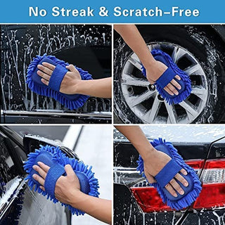 Showay 3pcs Microfiber Car Drying Towel for Car Cleaning and Detailing, Double Sided, Extra Thick Plush Microfiber Towel Lint Super Absorbent Detailing Towel for Car | Windows | Screen and Kitchen |