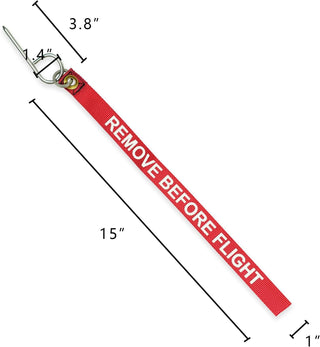 MAUHOSO Remove Before Flight Key Chain,Government Issue Military Surplus Red/White Key Ring USA air force Military