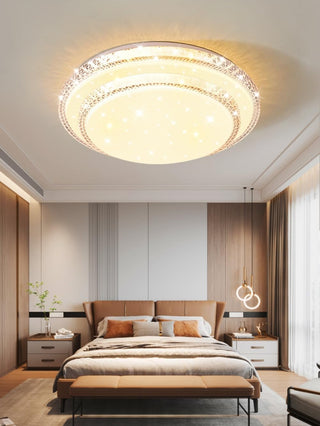 HUA QIANG WANG LED Flush Mount Ceiling Light,60W 3-Color Changeable Ceiling Lamp,Round Modern Ceiling Lighting Fixture for Living Room Dining Room Bedroom Kitchen Island(40cm)