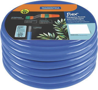 Tramontina Flex garden hose, 10 meters, thread connectors and sprayer 1/2"