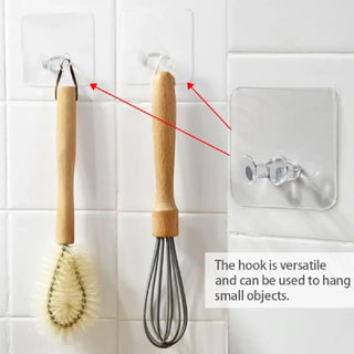 ZALCOON 6 PCS Mop Broom Holder Wall Mount - Mop Holder Self Adhesive Broom Hanger for Home Garage Garden Laundry Room Storage, Kitchen Tools Organizer