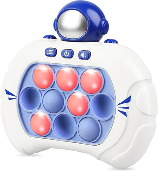 Reva Quick Push Electronic Pop Light Up Games | Decompression Puzzle Machine | Sensory Push Pop Bubble Toy | Interactive Button Toy for Kids | Perfect Birthday Gift for Boys and Girls (Blue Astronaut)