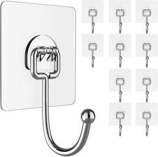 ZALCOON 6 PCS Mop Broom Holder Wall Mount - Mop Holder Self Adhesive Broom Hanger for Home Garage Garden Laundry Room Storage, Kitchen Tools Organizer