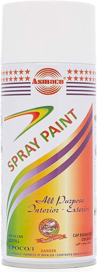 Biella™ Asmaco All Purpose Interior and Exterior Spray Paint (WHITE)