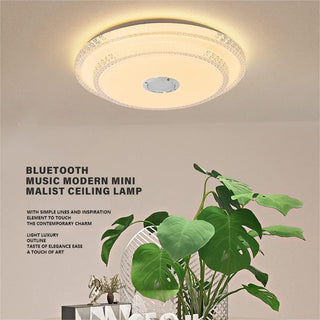 HUA QIANG WANG LED Flush Mount Ceiling Light,60W 3-Color Changeable Ceiling Lamp,Round Modern Ceiling Lighting Fixture for Living Room Dining Room Bedroom Kitchen Island(40cm)