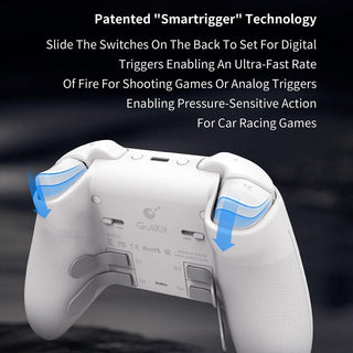 GuliKit KK3 Max Game Controller Hall Effect Joysticks Analog & Digital Triggers Wireless Pro 1000HZ Polling Rate Maglev/HD/Rotory Vibration Compatible with Switch/PC/Android/iOS/Steam Deck (Black)