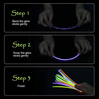 Mumoo Bear 100 Glow Sticks Party Pack 8 Inch With Connectors To Make Neon Bracelets,Necklaces,Eye Glasses And Balls For Party Supplies