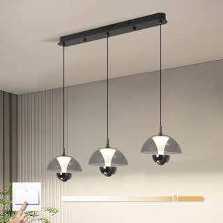 YT YATAI LIGHTING Modern Black LED Pendant Light, Minimalist Small Single Mini Pendant Light for Kitchen Island, Bedroom, Bedside, Adjustable 3 Color Light