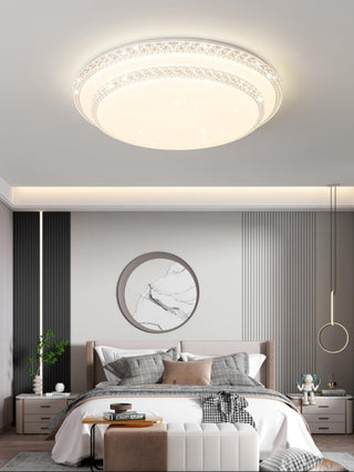 HUA QIANG WANG LED Flush Mount Ceiling Light,60W 3-Color Changeable Ceiling Lamp,Round Modern Ceiling Lighting Fixture for Living Room Dining Room Bedroom Kitchen Island(40cm)