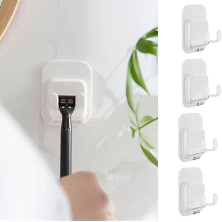 ZALCOON 6 PCS Mop Broom Holder Wall Mount - Mop Holder Self Adhesive Broom Hanger for Home Garage Garden Laundry Room Storage, Kitchen Tools Organizer