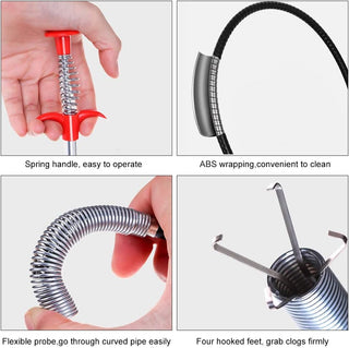 PEARLISH The Plumbing Drain Snake Hair Clog Remover Catcher Sink Cleaner Home Improvement Tools 1 Pack