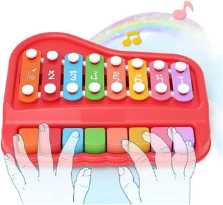 SP Toys SPT 2 in 1 Piano Xylophone Kids Toddler Musical Instruments Early Educational Key Scales Hammering Pounding for Preschool Toddlers Birthday Gift (BLUE)