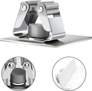 ZALCOON 4 PCS Mop Broom Holder Wall Mount - Mop Holder Self Adhesive Broom Hanger Stainless Steel for Home Garage Garden Laundry Room Storage, Kitchen Tools Organizer (With Hook)