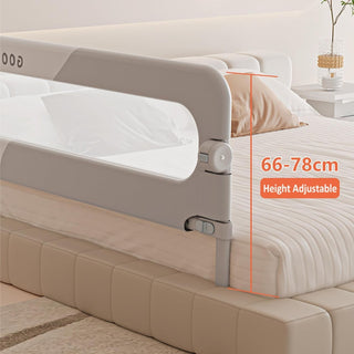U-HOOME Bed Rails for Toddlers-Foldable Baby Bed Rails Guard,Kids'Bed Rails Guards,Safety Bed Fence Protector Rail,Adjustable Heights&Swing Down Bed Guard Rail for Queen King Twin Bunk (1.5m-pink)