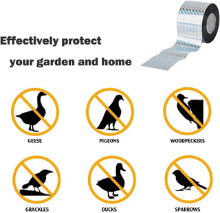 Goodern Bird Repellent Deterrent Reflective Scare Tape Double Sided Bird Repellent Tape for Keeping Away Unwanted Birds for Garden and Farm (350 FT/4.8CM)