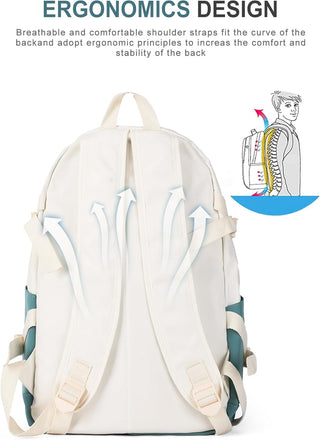 VECAVE Lightweight Casual Laptop Backpack Purse for Women,Travel Backpack with laptop compartment