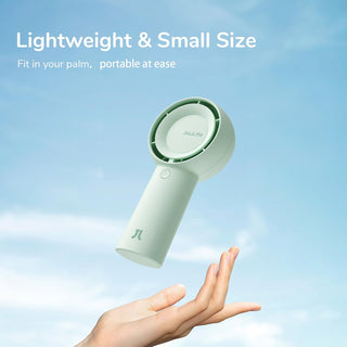 JISULIFE Handheld Turbo Fan [16H Max Cooling Time] Mini Portable Hand Fan, 4000mAh USB Rechargeable Personal Fan, Battery Operated Small Pocket Fan with 5 Speeds for Travel/Outdoor/Home/Office - Brown