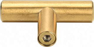 Kitmose 15 Pack Cabinet Pulls Brushed Gold Stainless Steel T Bar Pull Handles for Furniture Kitchen Cabinet Cupboard Drawer Door Handle Pull Knobs (Overall Length 6", Hole Center 3-3/4")