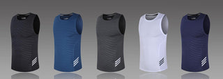 Rldym Men's Sleeveless Sports Undershirt Quick Dry Muscle Tank Tops Base Layer Vests Breathable Sport Clothing for Cycling Running Jogging Gym Vest