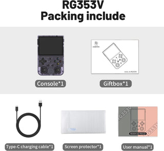 Aivuidbs RG353V Retro Handheld Game with Dual OS Android 11 and Linux,RG353V with 64G TF Card Pre-Installed 4452 Games Supports 5G WiFi 4.2 Bluetooth Online Fighting,Streaming and HDMI