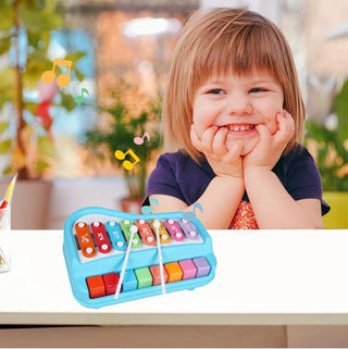 SP Toys SPT 2 in 1 Piano Xylophone Kids Toddler Musical Instruments Early Educational Key Scales Hammering Pounding for Preschool Toddlers Birthday Gift (BLUE)