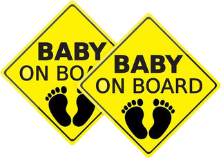 Yinuoday Baby ON Board Sticker Car Decals Safety Signs Self-Adhesive Easy to Install Waterproof 2pcs (Style B)