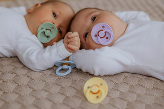 Bibs Pacifier Size 1 - Baby 0-6M (2pcs) - Ivory/Blush
