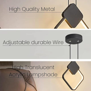 YT YATAI LIGHTING Modern Black LED Pendant Light, Minimalist Small Single Mini Pendant Light for Kitchen Island, Bedroom, Bedside, Adjustable 3 Color Light