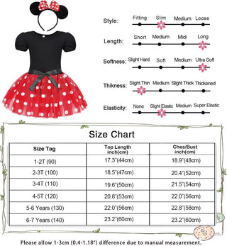 WonderBabe Girl Costume Polka Dots Tulle Tutu Dresses Princess Fancy Dress Up Halloween Birthday Party Dress with Ears Headband