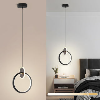 YT YATAI LIGHTING Modern LED Pendant Light for Bedroom and Living Room, Small Single Mini Bedside Pendant Stylish Adjustable Height and 3 Color Temperature