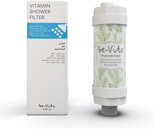 Be-Vita Korean Vitamin Shower Filter - Anti Hair Loss - Prevents Dry Skin - Chlorine Removal - Rust Removal - Relaxing Aromatherapy - Non-Toxic (Baby Powder)