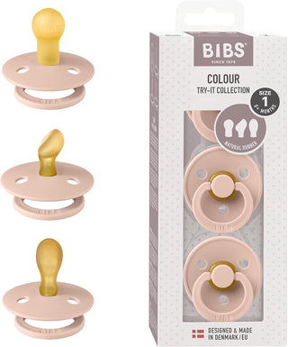 Bibs Pacifier Size 1 - Baby 0-6M (2pcs) - Ivory/Blush