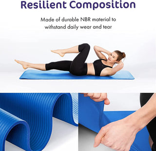 SKY-TOUCH Yoga Mat Non Slip, Yoga Mat with Strap Included 10mm Thick Exercise Mat Ideal for HiiT, Pilates, Yoga and Many Other Home Workouts