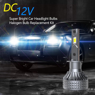 DZG H8 H9 H11 LED Headlight Bulbs 6500K Super Bright LED Bulb High Low Beam Halogen Replacement LED Headlights Conversion Kit, 2 Pack