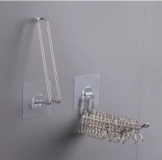 ZALCOON 6 PCS Mop Broom Holder Wall Mount - Mop Holder Self Adhesive Broom Hanger for Home Garage Garden Laundry Room Storage, Kitchen Tools Organizer