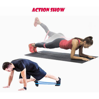 Sky-Touch Elete Exercise Resistance Bands Set Of 5 Resistance Loops Extra Light To Extra Heavy Resistance 12 Inch Work Out Bands Perfect For Gym, Fitness, Yoga, Multicolor, Resendent Bank 1,
