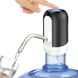 SKY-TOUCH 5 Gallon Water Bottle Pump, USB Charging Portable Electric Water Pump for for for 2-5 Gallon Jugs USB Charging Portable Water Dispenser for Office, Home, Camping, Kitchen and etc,Black