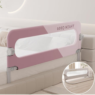 U-HOOME Bed Rails for Toddlers-Foldable Baby Bed Rails Guard,Kids'Bed Rails Guards,Safety Bed Fence Protector Rail,Adjustable Heights&Swing Down Bed Guard Rail for Queen King Twin Bunk (1.5m-pink)