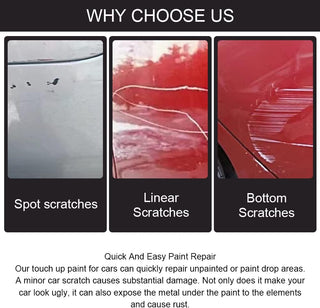 TOULIFLY Fill Paint Pen Car, Car Scratch Repair Pen, White Touch Up Paint for Cars Special-Purpose Paint Touch-up Pen Multi-color Optional for Various Cars (WHITE)