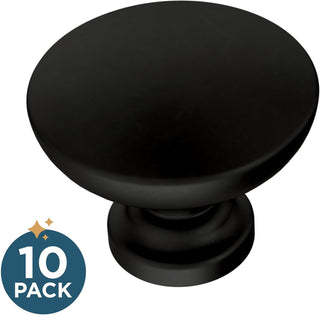 Franklin Brass Flat Top Round Kitchen Cabinet Knobs or Drawer Knobs 1-3/16" (30mm), 10-Pack Warm Chestnut Cabinet Hardware P29523K-WCN-B