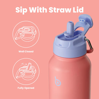 bottlebottle BOTTLE BOTTLE 32oz Insulated Water Bottle Stainless Steel Sport Water Bottle with Straw Dual-use Lid Design for Gym with Pill Box (green)